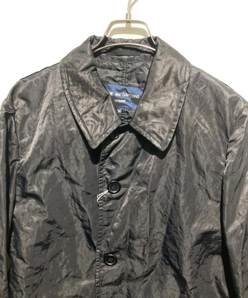COMME des GARCONS HOMME（コムデギャルソン オム）COMME des GARCONS HOMME (コムデギャルソン オム) 08AW 製品染めナイロン縮絨コート ブラック サイズ:Ⅿの古着・服飾アイテム