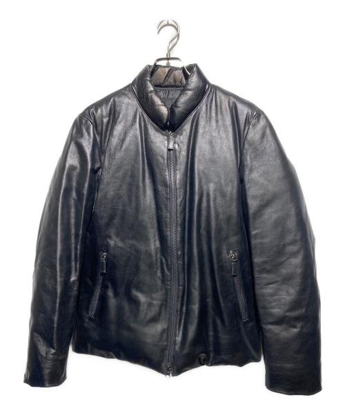 TETE HOMME（テット オム）TETE HOMME (テット オム) カウレザーダウンジャケット ブラック サイズ:Lの古着・服飾アイテム