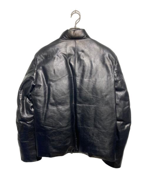 TETE HOMME（テット オム）TETE HOMME (テット オム) カウレザーダウンジャケット ブラック サイズ:Lの古着・服飾アイテム