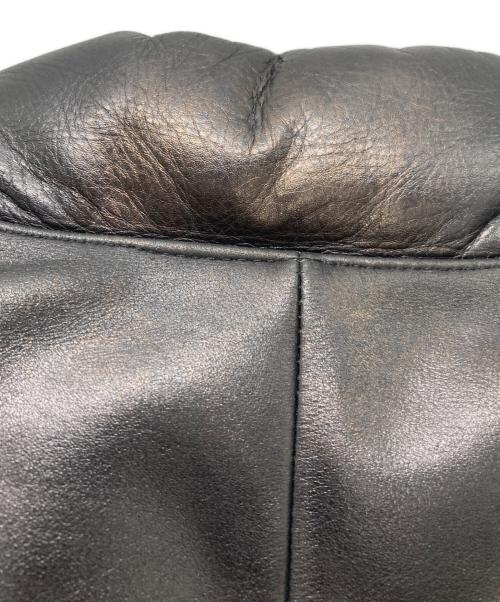 TETE HOMME（テット オム）TETE HOMME (テット オム) カウレザーダウンジャケット ブラック サイズ:Lの古着・服飾アイテム