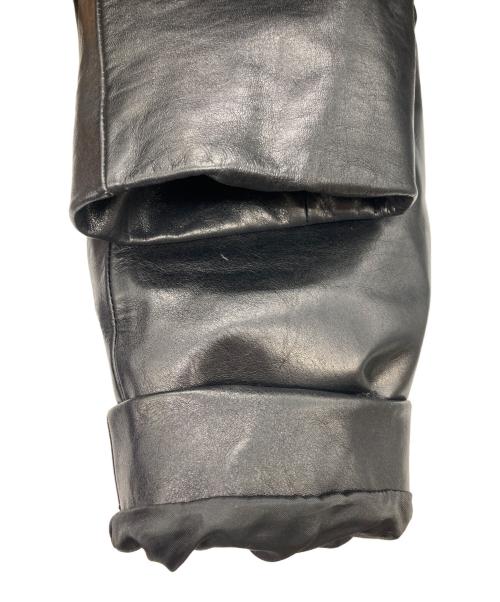 TETE HOMME（テット オム）TETE HOMME (テット オム) カウレザーダウンジャケット ブラック サイズ:Lの古着・服飾アイテム