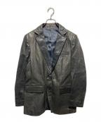 TABLOID NEWSタブロイド ニュース）の古着「ホースレザーテーラードジャケット」｜ブラック