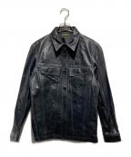A.A.R yohji yamamotoアール ヨウジヤマモト）の古着「レザージャケット」｜ブラック