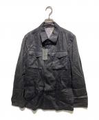 COMME CA COLLECTIONコムサコレクション）の古着「リネンコーティグジャケット」｜ブラック