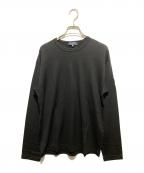 COMME des GARCONS HOMMEコムデギャルソン オム）の古着「AD2008肩Hロゴウールニット」｜ブラック