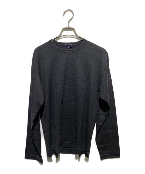 COMME des GARCONS HOMME（コムデギャルソン オム）COMME des GARCONS HOMME (コムデギャルソン オム) AD2008 肩Hロゴクルーネックニット グレー サイズ:SSの古着・服飾アイテム