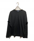 COMME des GARCONS HOMMEコムデギャルソン オム）の古着「AD2007 Vネックニット」｜ブラック