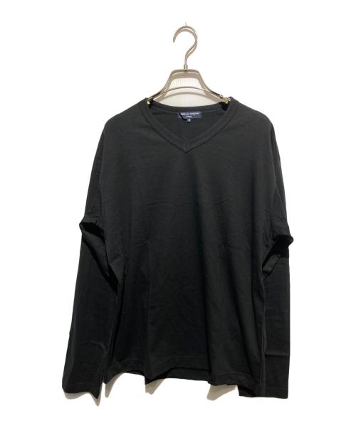 COMME des GARCONS HOMME（コムデギャルソン オム）COMME des GARCONS HOMME (コムデギャルソン オム) AD2007 Vネックニット ブラック サイズ:Sの古着・服飾アイテム