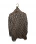FENDI (フェンディ) ズッカ柄タートルネックニット ベージュ×ブラック サイズ:40：15000円