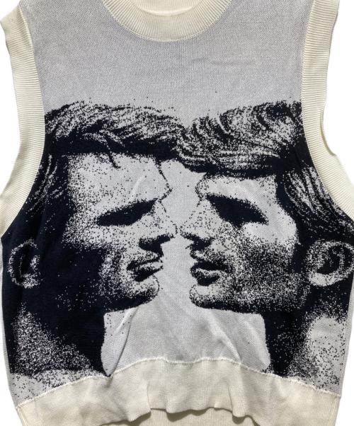 CARNE BOLLENTE（カルネボレンテ）CARNE BOLLENTE (カルネボレンテ) ニットベスト/Brokeback Mountain ホワイト サイズ:Mの古着・服飾アイテム