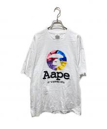Aape BY A BATHING APE（エーエイプ バイ アベイシングエイプ）の古着「プリントTシャツ」｜ホワイト