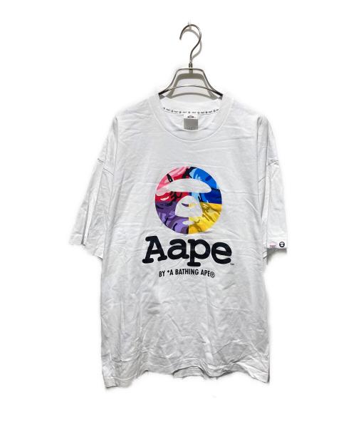 Aape BY A BATHING APE（エーエイプ バイ アベイシングエイプ）AAPE BY A BATHING APE (エーエイプ バイ アベイシングエイプ) プリントTシャツ ホワイト サイズ:XLの古着・服飾アイテム