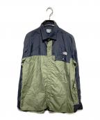 THE NORTH FACEザ ノース フェイス）の古着「ロングスリーブヌプシシャツ」｜ブラック×カーキ