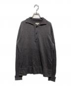MARGARET HOWELLマーガレットハウエル）の古着「リネンウールニットポロシャツ」｜グレー