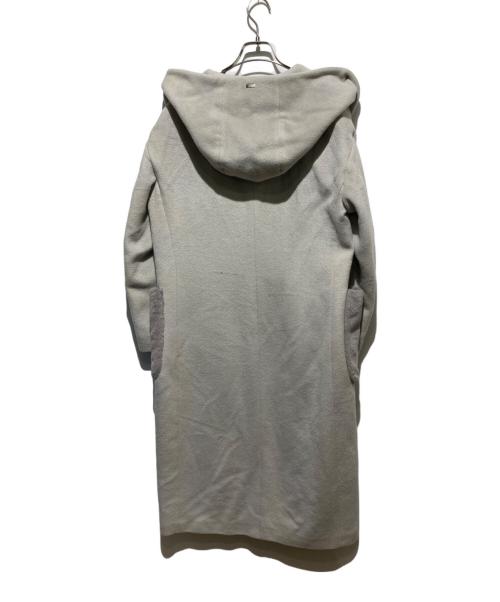 HERNO（ヘルノ）HERNO (ヘルノ) アンゴラ混フーデッドコート グレー サイズ:46の古着・服飾アイテム