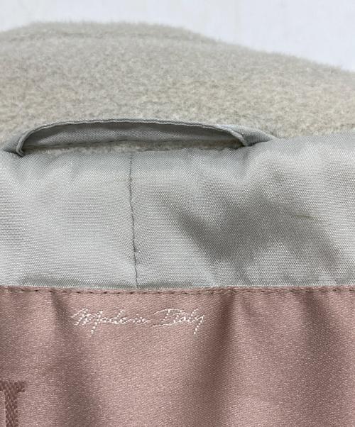 HERNO（ヘルノ）HERNO (ヘルノ) アンゴラ混フーデッドコート グレー サイズ:46の古着・服飾アイテム