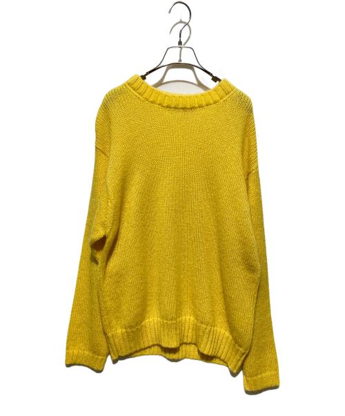 UNUSED（アンユーズド）UNUSED (アンユーズド) 3G crew neck knit イエロー サイズ:3の古着・服飾アイテム