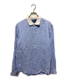 POLO RALPH LAUREN（ポロ・ラルフローレン）の古着「90s リネンシャツ/ESTATE」｜ブルー