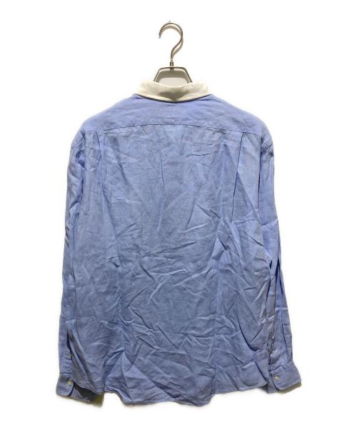 POLO RALPH LAUREN（ポロ・ラルフローレン）POLO RALPH LAUREN (ポロ・ラルフローレン) 90s リネンシャツ/ESTATE ブルー サイズ:XXLの古着・服飾アイテム