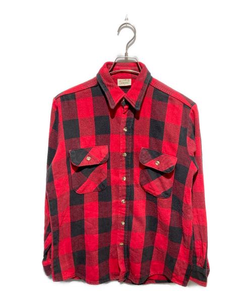 FIVE BROTHER（ファイブブラザー）FIVE BROTHER (ファイブブラザー) 90s ブロックチェックネルシャツ レッド サイズ:Mの古着・服飾アイテム