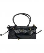 PRADAプラダ）の古着「ボニー ミディアム レザー ハンドバッグ ミディアム」｜ブラック