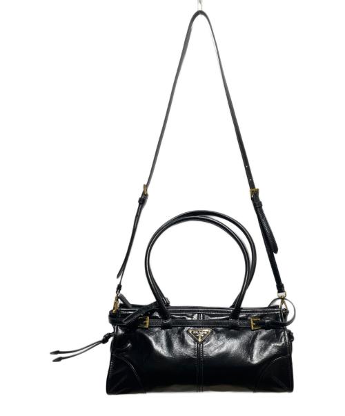 PRADA（プラダ）PRADA (プラダ) ボニー ミディアム レザー ハンドバッグ ミディアム ブラック サイズ:ﾐﾃﾞｨｱﾑの古着・服飾アイテム