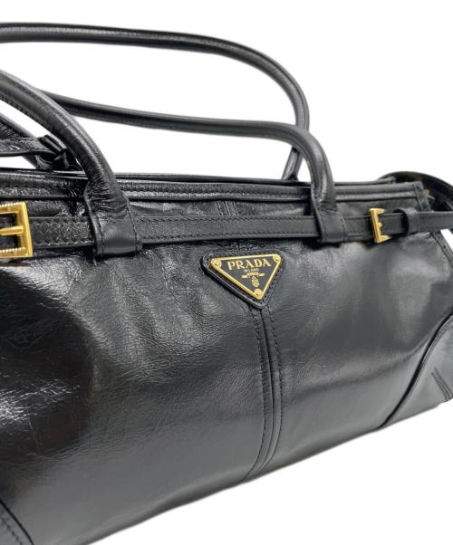 PRADA（プラダ）PRADA (プラダ) ボニー ミディアム レザー ハンドバッグ ミディアム ブラック サイズ:ﾐﾃﾞｨｱﾑの古着・服飾アイテム