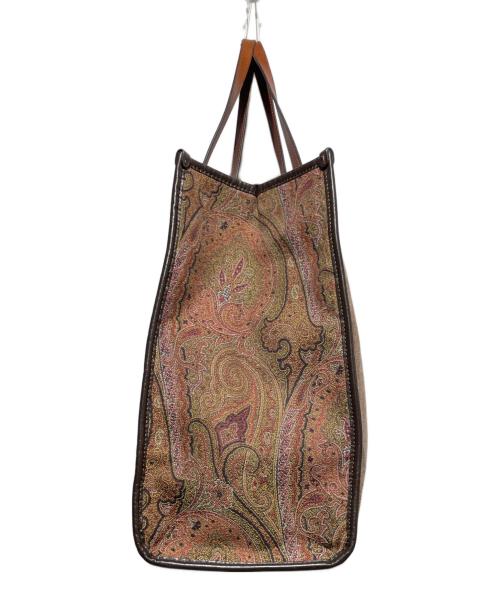 ETRO（エトロ）ETRO (エトロ) ペイズリー柄 トートバック ブラウンの古着・服飾アイテム