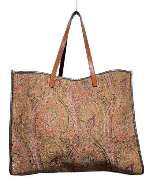 ETRO（エトロ）ETRO (エトロ) ペイズリー柄 トートバック ブラウンの古着・服飾アイテム