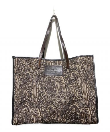 お値下げ　エトロ　ペイズリー柄　トートバッグ 　ヴィンテージ 中古・古着通販】ETRO (エトロ) ペイズリー柄 トートバック ブラウン