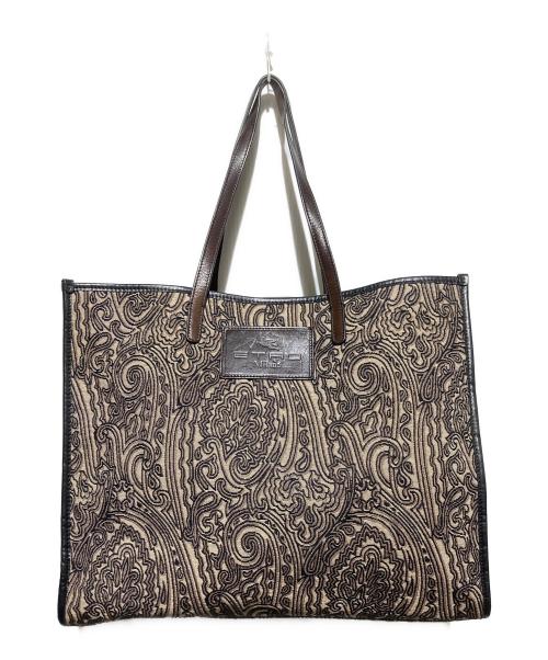 ETRO（エトロ）ETRO (エトロ) ペイズリー柄 トートバック ブラウンの古着・服飾アイテム