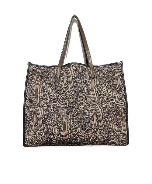 ETRO（エトロ）ETRO (エトロ) ペイズリー柄 トートバック ブラウンの古着・服飾アイテム