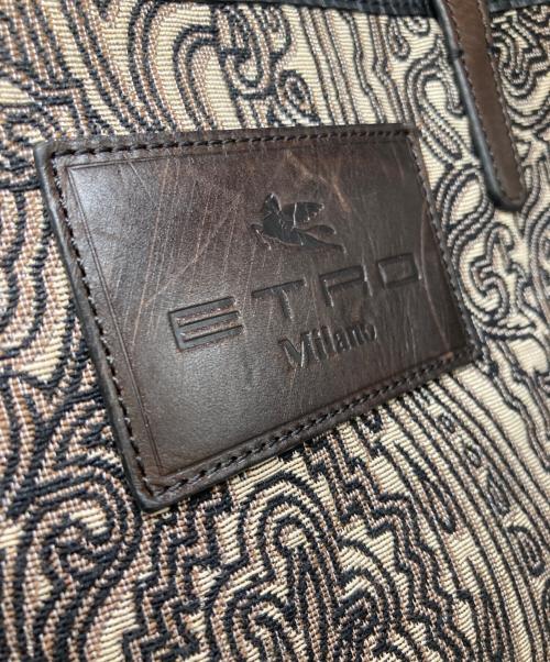 ETRO（エトロ）ETRO (エトロ) ペイズリー柄 トートバック ブラウンの古着・服飾アイテム
