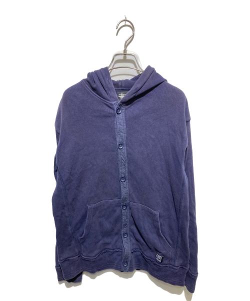 stussy（ステューシー）stussy (ステューシー) ボタンフーディー ネイビー サイズ:XLの古着・服飾アイテム
