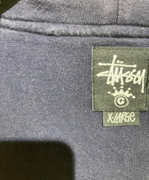 stussy（ステューシー）stussy (ステューシー) ボタンフーディー ネイビー サイズ:XLの古着・服飾アイテム