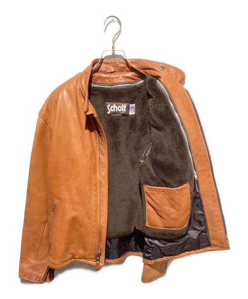 Schott（ショット）Schott (ショット) 141 ライナー付きシングルライダース ブラウン サイズ:40の古着・服飾アイテム