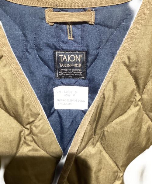 TAION（タイオン）TAION (タイオン) TAION MILITARY V NECK DOWN COAT ブラウン サイズ:Mの古着・服飾アイテム
