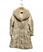 MATERIAマテリア）の古着「ファー付ダウンコート」｜ベージュ