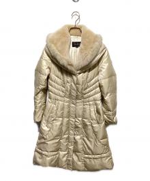 MATERIA（マテリア）の古着「ファー付ダウンコート」｜ベージュ