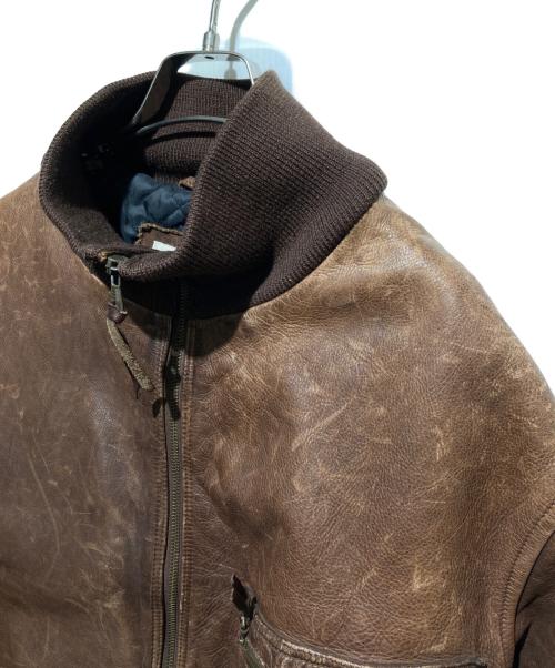 EMPORIO ARMANI（エンポリオアルマーニ）EMPORIO ARMANI (エンポリオアルマーニ) 【OLD】レザーフライトジャケット ブラウン サイズ:50の古着・服飾アイテム