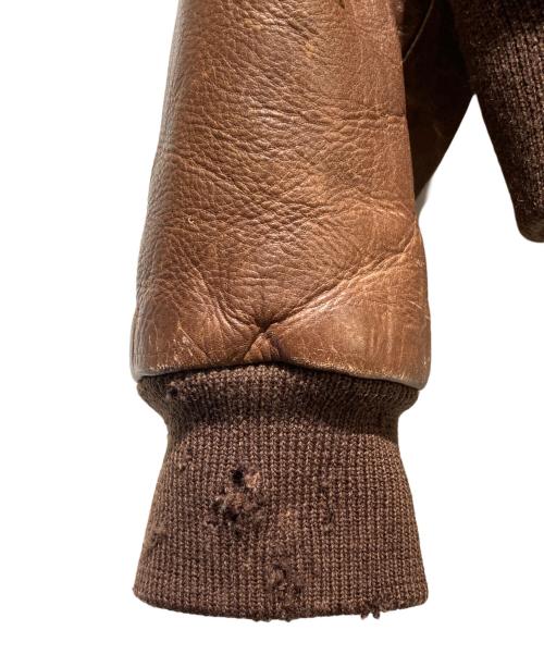 EMPORIO ARMANI（エンポリオアルマーニ）EMPORIO ARMANI (エンポリオアルマーニ) 【OLD】レザーフライトジャケット ブラウン サイズ:50の古着・服飾アイテム