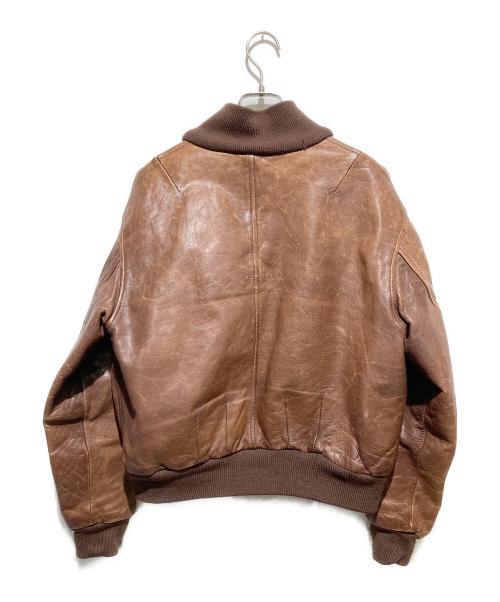 EMPORIO ARMANI（エンポリオアルマーニ）EMPORIO ARMANI (エンポリオアルマーニ) 【OLD】レザーフライトジャケット ブラウン サイズ:50の古着・服飾アイテム