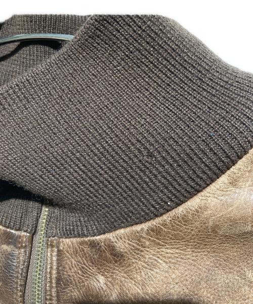 EMPORIO ARMANI（エンポリオアルマーニ）EMPORIO ARMANI (エンポリオアルマーニ) 【OLD】レザーフライトジャケット ブラウン サイズ:50の古着・服飾アイテム