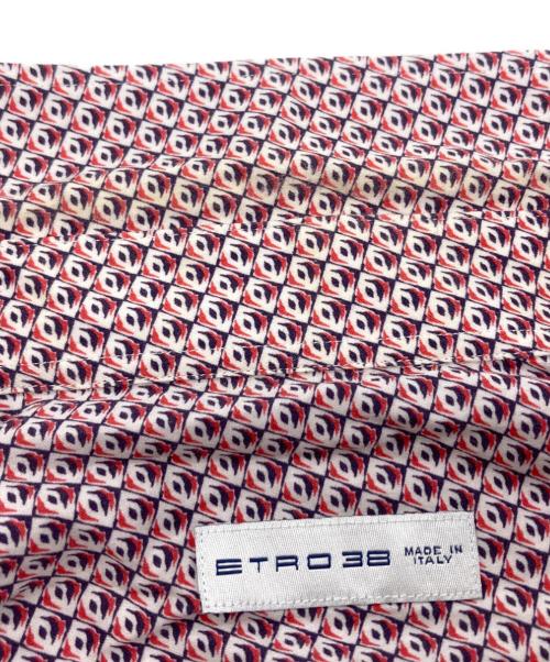 ETRO（エトロ）ETRO (エトロ) 総柄シャツ レッド サイズ:38の古着・服飾アイテム