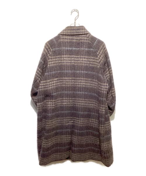 KICS DOCUMENT.（キクスドキュメント）KICS DOCUMENT. (キクスドキュメント) Plaid Wool Melton Bal Collar Coat ブラウン サイズ:5の古着・服飾アイテム