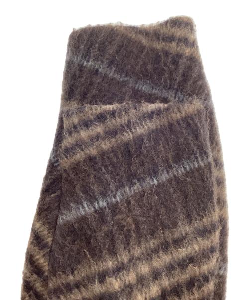 KICS DOCUMENT.（キクスドキュメント）KICS DOCUMENT. (キクスドキュメント) Plaid Wool Melton Bal Collar Coat ブラウン サイズ:5の古着・服飾アイテム