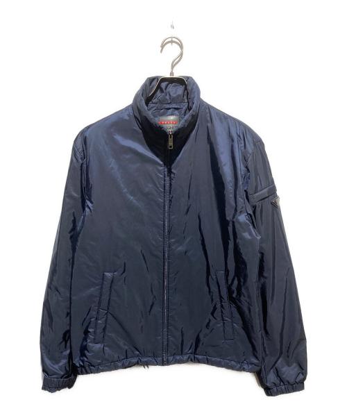 PRADA SPORTS（プラダスポーツ）PRADA SPORTS (プラダスポーツ) トライアングルプレートナイロンブルゾン ネイビー サイズ:54の古着・服飾アイテム