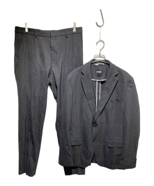 BOSS（ボス）BOSS (ボス) パフォーマンスストレッチウール混紡セットアップスーツ グレー サイズ:40の古着・服飾アイテム