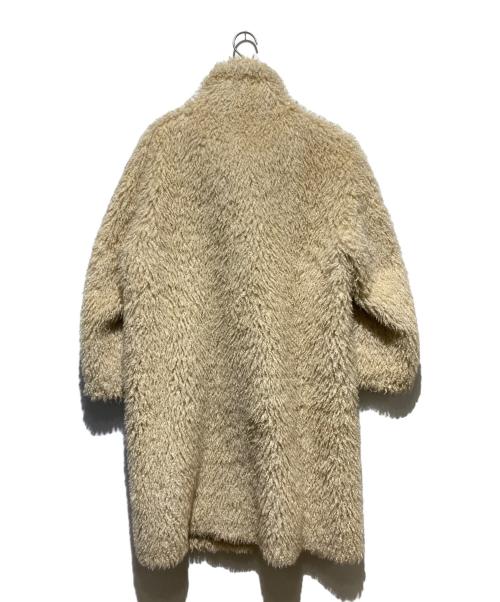 LE CIEL BLEU（ルシェルブルー）LE CIEL BLEU (ルシェルブルー) Faux Fur Stand Collar Coat ベージュ サイズ:36の古着・服飾アイテム