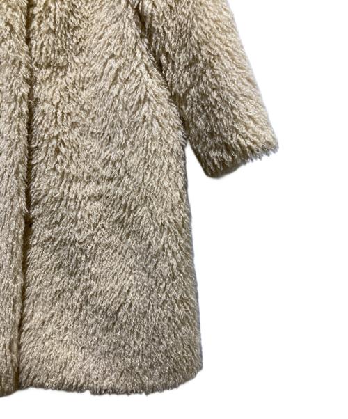 LE CIEL BLEU（ルシェルブルー）LE CIEL BLEU (ルシェルブルー) Faux Fur Stand Collar Coat ベージュ サイズ:36の古着・服飾アイテム
